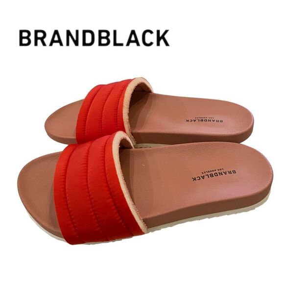 NEW in Box with Dustbag Brandblack Los Angeles Bonito Red Quilted Sandals - Picture 2 of 5
